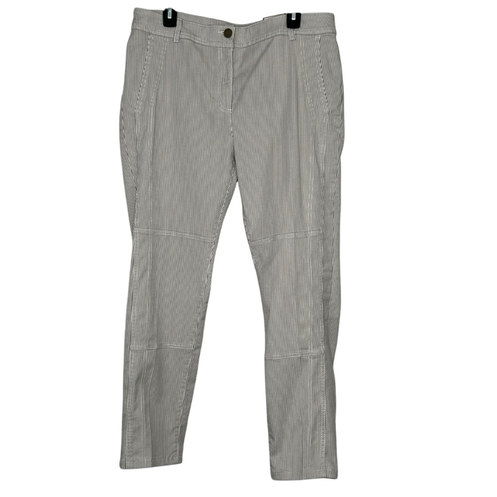 Chico's Pants Striped The Ultimate Fit Flatters Slims Size 2 (12) NEW - Picture 5 of 16